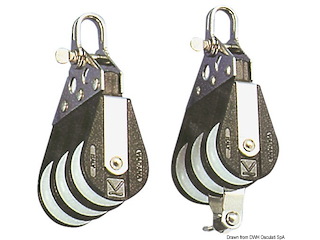 Bozzello 3 pulegge testa fissa C