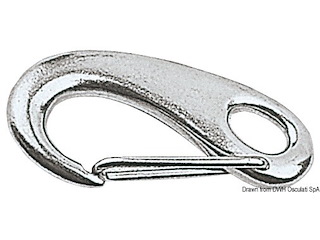 Moschettoni inox a molla mm 70