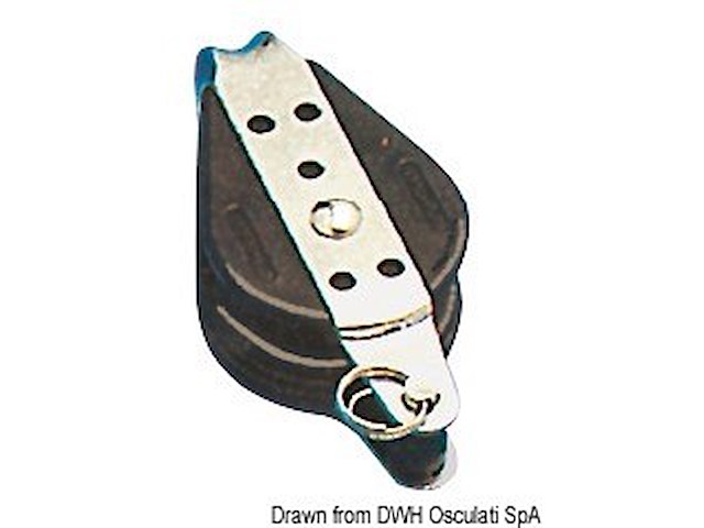 Bozzello sfere 1 puleggia fisso arricavo 8x28