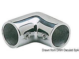 Angolare inox 90° 22 mm