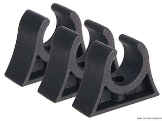 Clip nera per tubi 22/24 mm