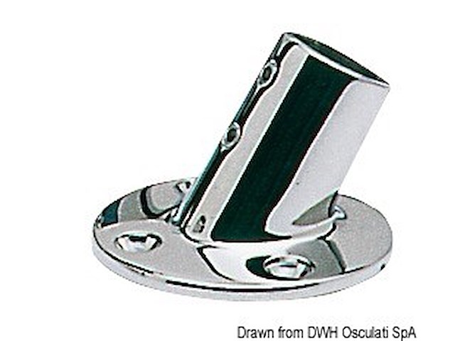 Base inox pulpito 60° 22 mm