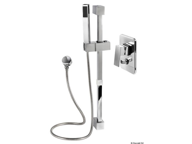 Saliscendi doccia con misc.Square V.2 tubo in PVC