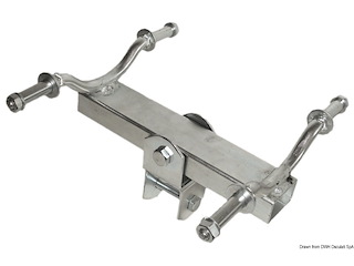 Staffa rullo laterale rialzata 4 rulli 40 mm