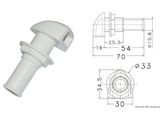 Sfiato in plastica Ø 16 mm