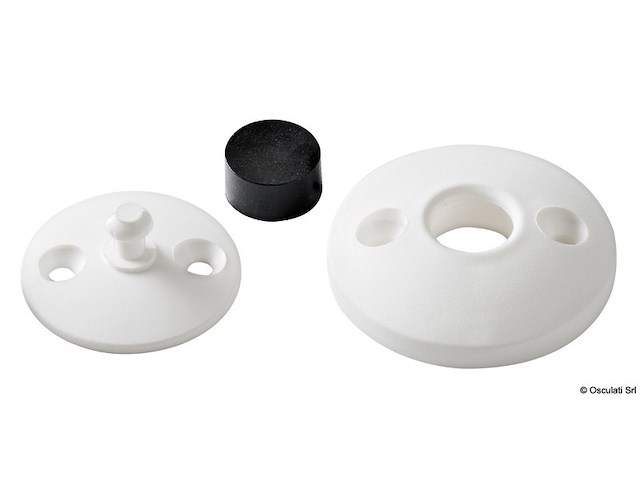 Fermasportelli nylon+gomma, bianco