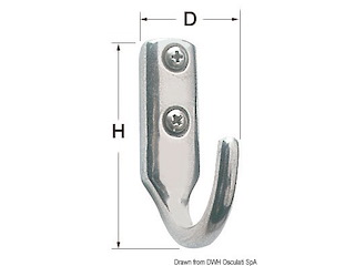 Gancetto inox 25x41 mm