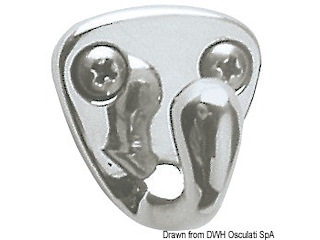 Gancio inox fuso 27x27 mm