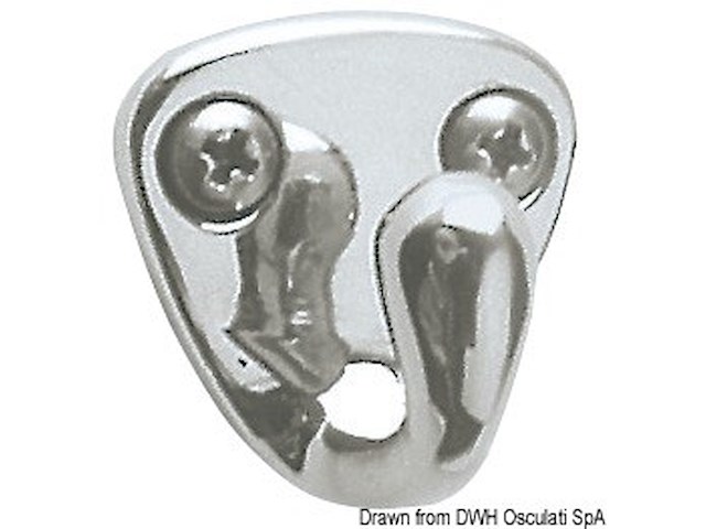 Gancio inox fuso 27x27 mm