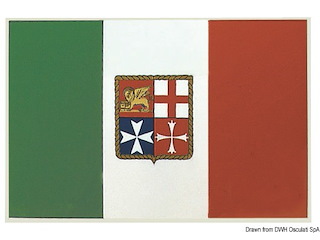 Bandiera adesiva Italia 11 x 16 cm