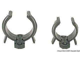 Clip nera in nylon 34/45 mm