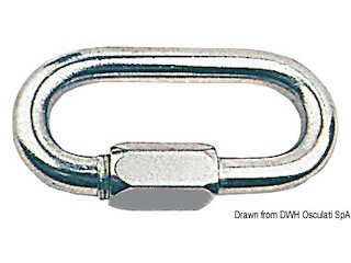 Moschettone inox a vite mm 4