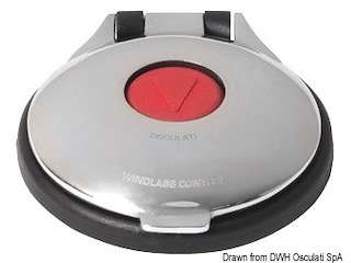 Pulsantiera a pedale inox/rosso