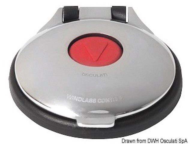 Pulsantiera a pedale inox/rosso