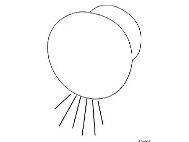 Luci di cortesia LED ROUND luce blu verso il basso