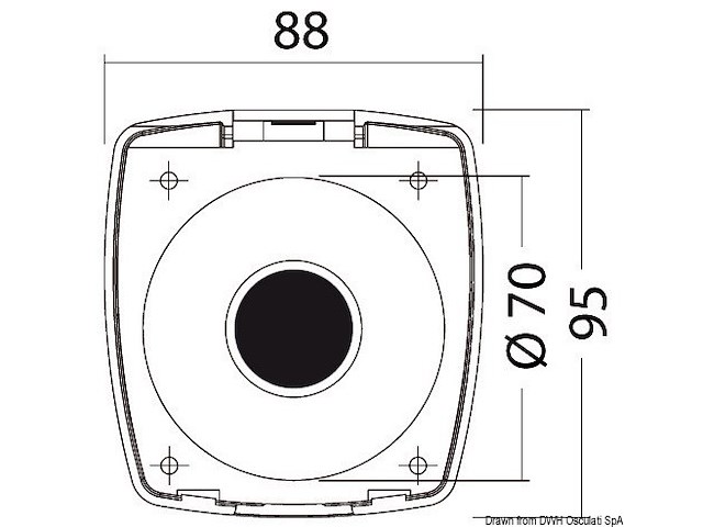 Box e coperchio New Edge foro posteriore