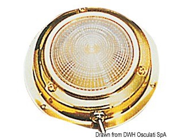 Plafoniera ottone lucido luce Led diam. 138 mm