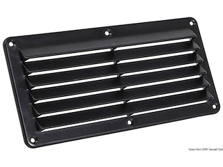 Presa aria nylon 125 x 260 mm nera