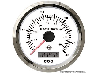 Log con bussola GPS bianco/lucida