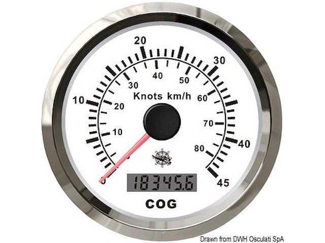 Log con bussola GPS bianco/lucida