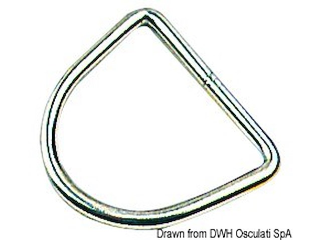 Mezzo anello inox 8x50 mm