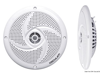 Coppia di casse stereo ultra piatte doppio cono bianche 5,25