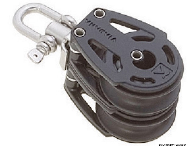 Bozzello 2 pulegge (testa universale) A