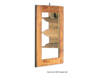 Specchio cornice teak 275x375 mm