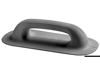 Maniglia/bitta 284x116 mm grigio scuro RAL 7012