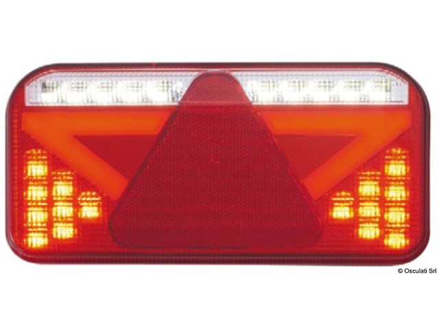 Fanale post. LED dx con catadriotto triangolare 6 funz.