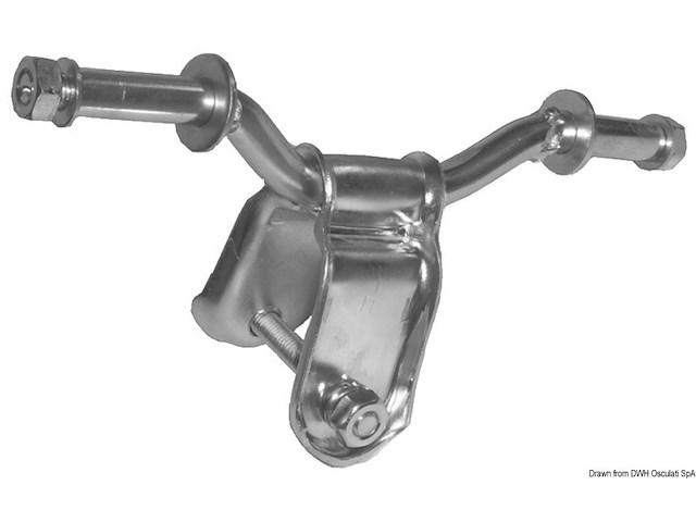 Staffa rullo laterale rialzata 40 mm