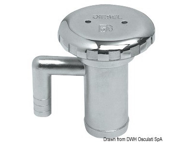 Tappo inox con sfiato Fuel 38 mm