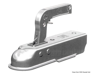 Gancio traino quadro 50 mm max 750 kg