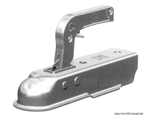 Gancio traino quadro 50 mm max 750 kg