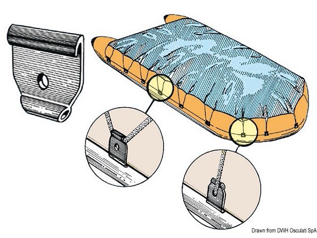 Aggancio nylon per teloni