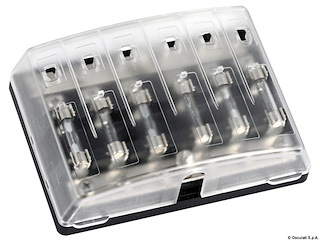 Scatola portafusibili in vetro