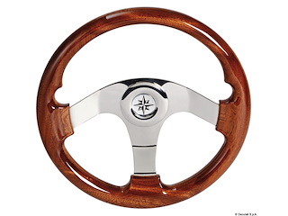 Volante iroko 3 razze inox 350 mm