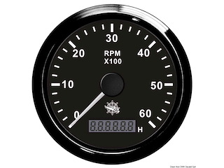 Contagiri 0-6000 RPM nero/nera