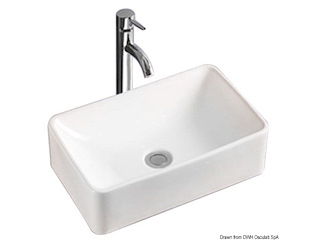 Lavello in ceramica bianca 400x300x130 mm