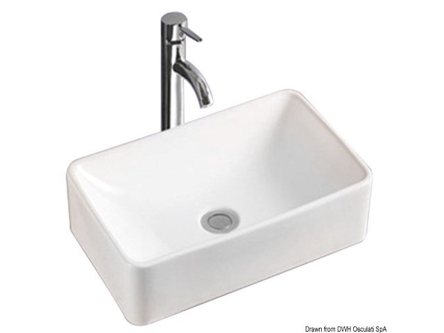Lavello in ceramica bianca 400x300x130 mm