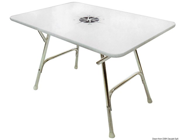 Tavolo pieghevole rettangolare 110x60 cm.