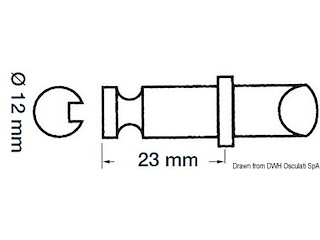 Scalmo ottone cromato per canotti Bat e Lomac