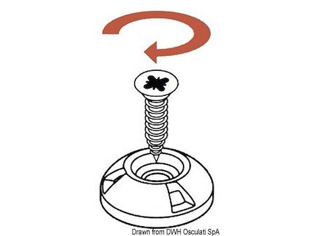 Bottone femmina Perfix bianco