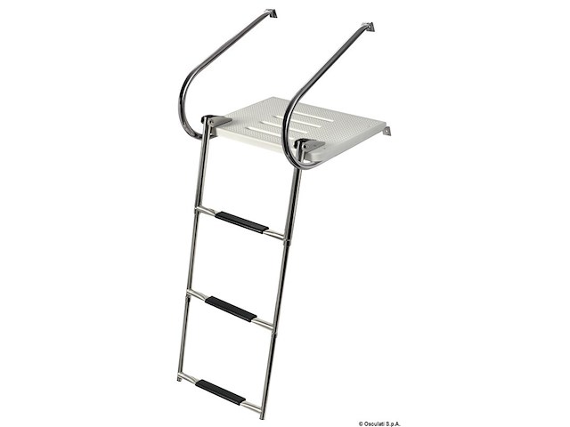 Plancetta di poppa in fiberglass con scaletta