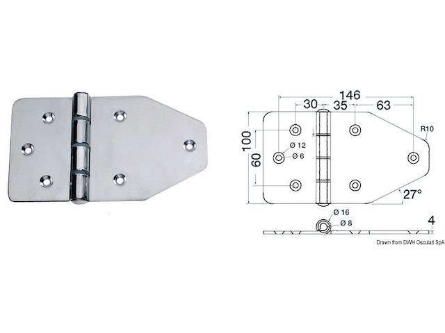 Maxi cerniera 180x100 mm