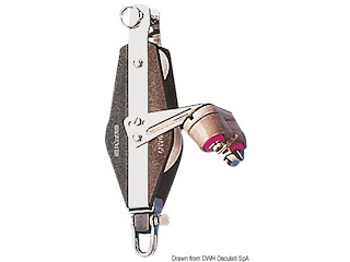 Bozzello Plastinox 2 pulegge violino 12x56 con strozzascotte e arrricavo