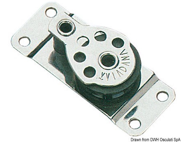 Bozzello inox 1 puleggia 25x8