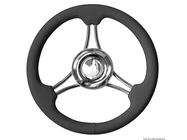 Volante razze curvo nero mm 350