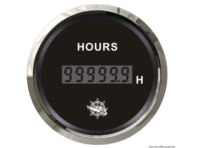 Contaore digitale nero/lucida