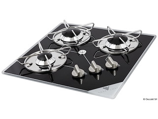 Piano a gas 3 fuochi 400 x 400 mm